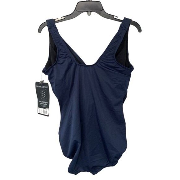 NWT Miraclesuit | Midnight Plus Size Crossover One Piece Swimsuit 18W - Picture 6 of 7